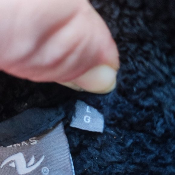 Athletic Works Sherpa fluffy sweatshirt black women's size L - Picture 8 of 8